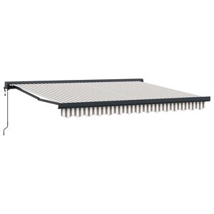 vidaXL Kokkuvolditav varikatus Helehall ja valge 300 x 250 cm