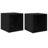 vidaXL Telerikapi komplekt 2 pcs Must Tehispuit
