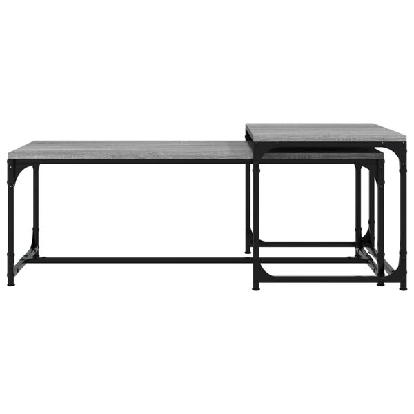 vidaXL kohvilaud 2 tk, hall Sonoma tamm, tehispuit