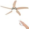 vidaXL Lagede ventilaator koos valgustiga &Oslash; 130 cm Sonoma