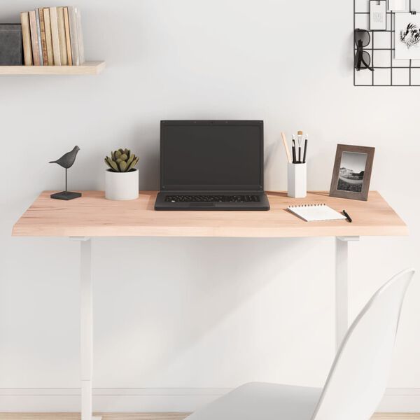 vidaXL lauaplaat, 100 x 60 x 2 cm, t&ouml;&ouml;tlemata tammepuit