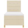 vidaXL LED Box Spring Voodi madratsiga peaga cream 80 x 200 cm kangas