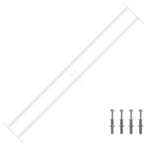 vidaXL Kaitsegrill akende jaoks 2 risttalaga 3 pcs 93-174 cm