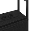 vidaXL S&auml;ilitusega peatoed laadimisjaamaga Must tamm 153 x 15 x 98 cm