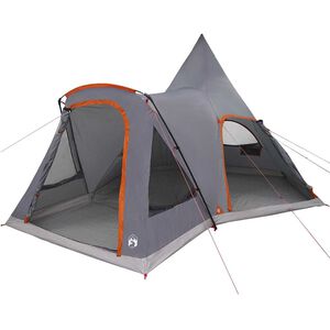 vidaXL Teepee telk katusega õhuavaga Hall ja oranž 545 x 450 x 295 cm