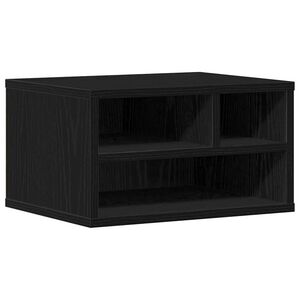 vidaXL Printeri alus Must tamm 40 x 32 x 22,5 cm Tehispuit