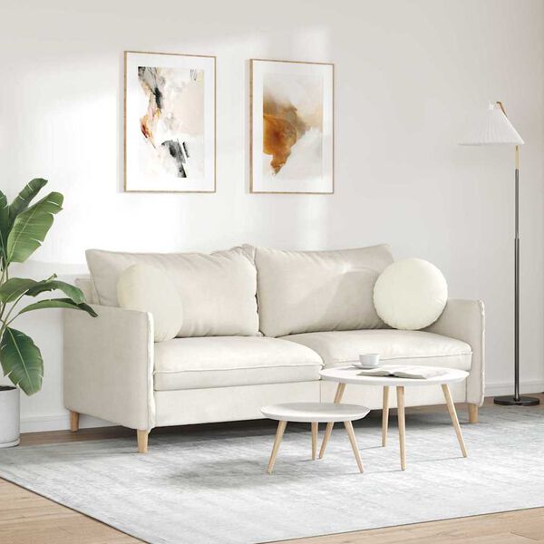 vidaXL Istumispatjad 2 pcs cream Ø 40 x 13 cm Samet