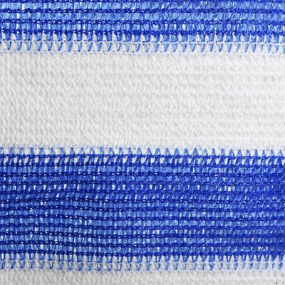 vidaXL rõdusirm, sinine ja valge, 75 x 500 cm, HDPE