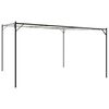 vidaXL varikatus, valge, 3x3 m 180 g/m&sup2;, kangas ja teras