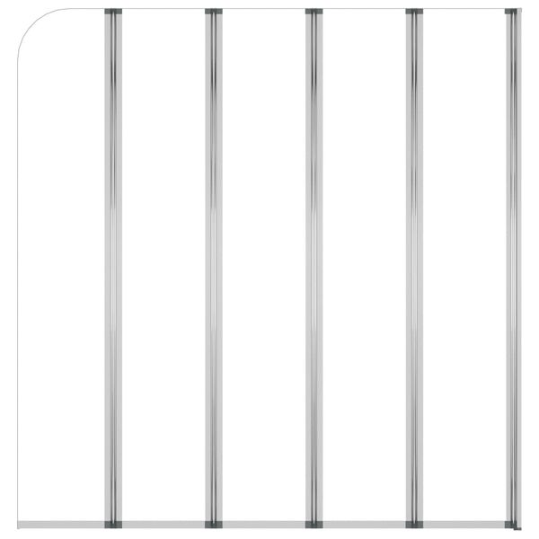 vidaXL vanni&uuml;mbris, 120 x 140 cm karastatud klaasist, l&auml;bipaistev