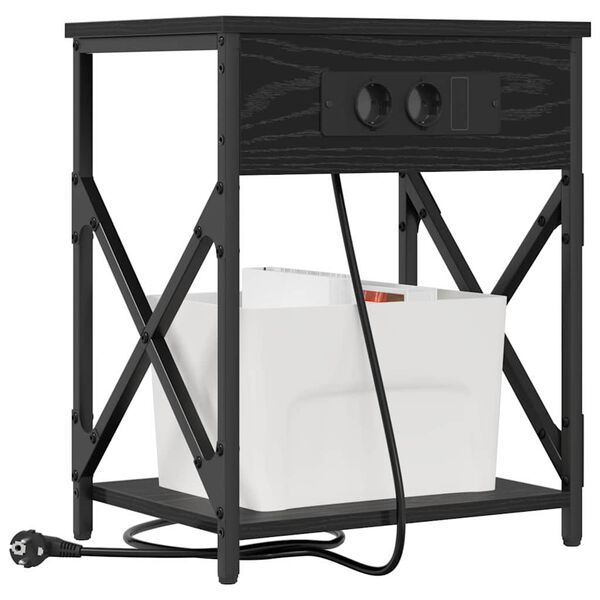 vidaXL &Ouml;&ouml;lambi kapp Must tamm 41 x 31 x 51 cm Tehispuit