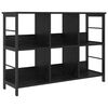 vidaXL Raamatukapp 6 tasandit 102 x 32 x 72,5 cm Tehispuit Must tamm
