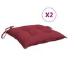 vidaXL tooli istmepadjad 2 tk, veinipunane, 40 x 40 x 7 cm kangas