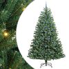 vidaXL Kunstlik kokkupandav j&otilde;ulupuu Roheline 240 cm PVC ja metall
