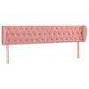 vidaXL voodipeats servadega, roosa, 183x23x78/88 cm, samet
