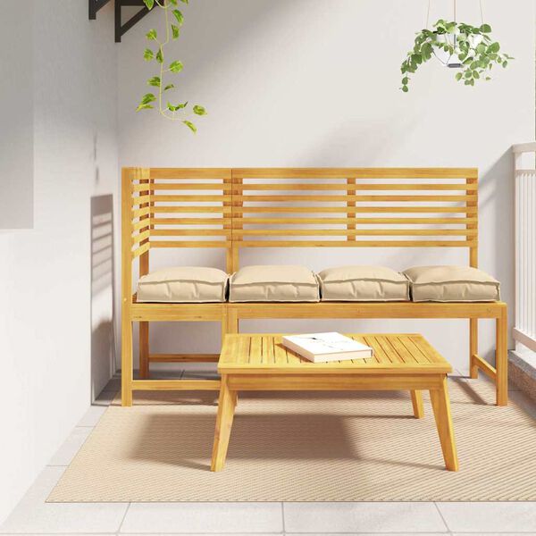 vidaXL Kaubaaluse istmepadi 4 pcs Beež 40 x 40 x 8 cm Oxfordi kangas