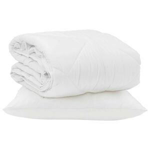 vidaXL Suvised teki padjaga 2 pcs Valge Mikrofiiber