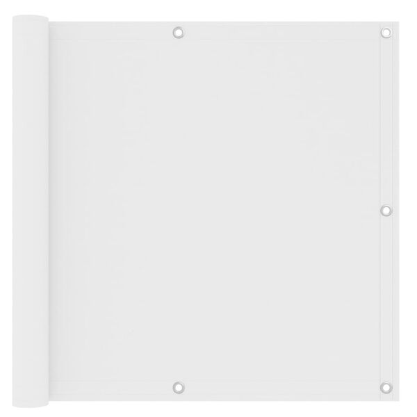 vidaXL rõdusirm, valge, 90 x 300 cm, oxford-kangas