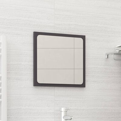 vidaXL vannitoa peegel, kõrgläikega hall, 40x1,5x37 cm puitlaastplaat