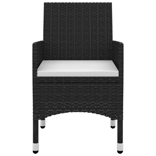 vidaXL 7-osaline aia s&ouml;&ouml;gim&ouml;&ouml;bli komplekt patjadega, pol&uuml;rotang/klaas