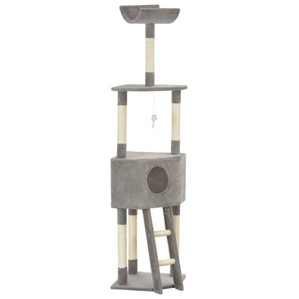 vidaXL sisalk&ouml;iest kraapimispuuga kassimaja, hall, 180 cm