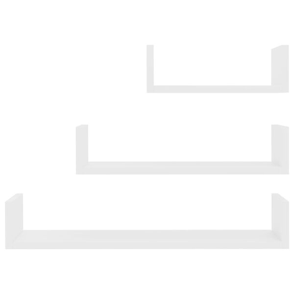 vidaXL seinariiul, 3 tk, valge, tehispuit