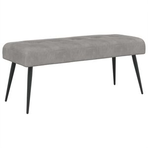vidaXL N&ouml;&ouml;riga pehmendatud pink Helehall 110 x 40 x 46 cm Samet