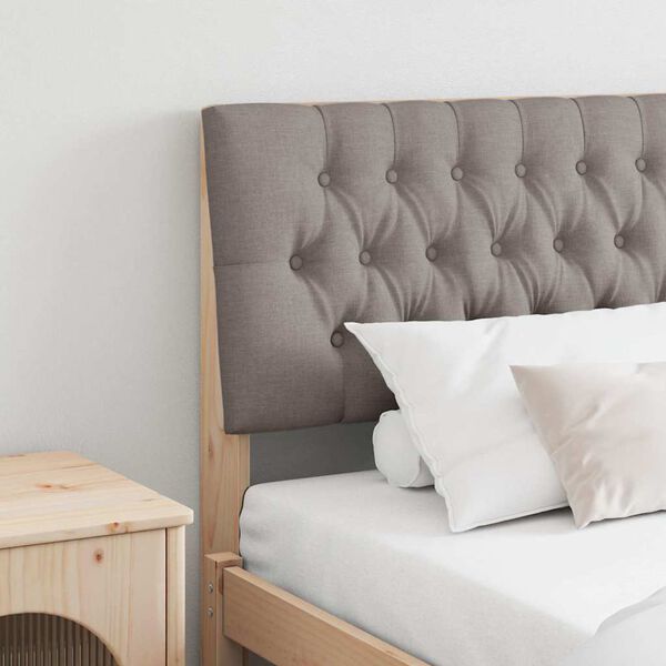 vidaXL Polsterdatud voodiots Pruunikashall 200 cm Tahke m&auml;nd