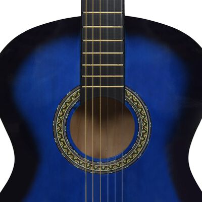 vidaXL 12-osaline klassikalise kitarri komplekt algajatele 4/4 39"