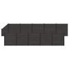 vidaXL Aia komplekt 11 tk 1830 x 186 cm WPC ja Alumiinium Must
