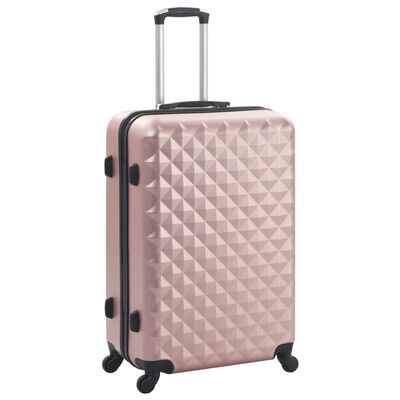 vidaXL kõvakattega kohver 3 tk roosakaskuldne ABS