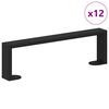 vidaXL M&ouml;&ouml;blijalad 12 pcs Must 341 x 40,5 x 100 mm Raud