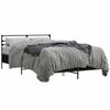 vidaXL voodiraam, must, 135 x 190 cm, tehispuit ja metall
