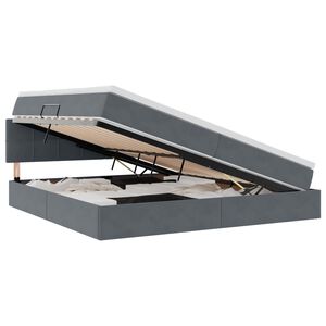 vidaXL Laos voodi madratsiga peaga Tumehall 200 x 200 cm Samet