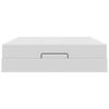 vidaXL Ottomani voodiraam madratsiga, valge, 160x200cm, kunstnahk