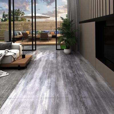 vidaXL iseliimuvad PVC-põrandaplaadid 5,21 m², 2 mm, matt puit, hall