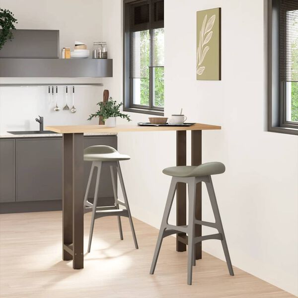 vidaXL baarilaua jalad, naturaalne teras, 2 tk, 40 x (110&ndash;111) cm, teras