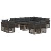 vidaXL Aia Diivanikomplekt 13 pcs Hall pol&uuml;rotang