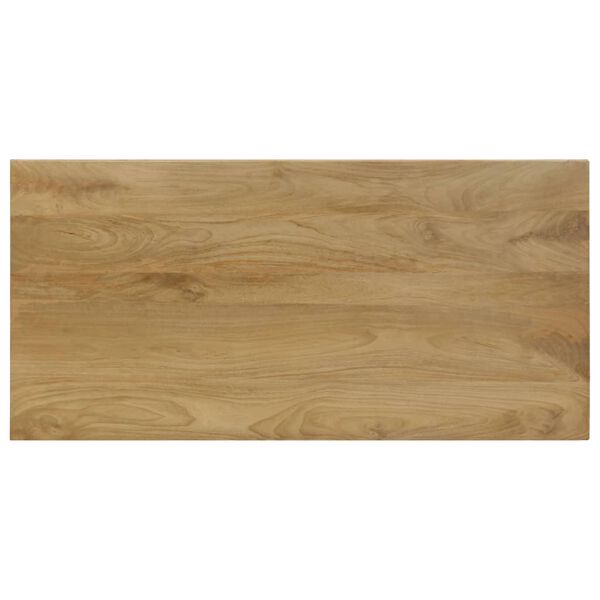vidaXL söögilaud, 115 x 55 x 76 cm, toekas mangopuit ja teras