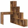 vidaXL Nurgalaud riiuliga Vana puit 101,5 x 149,5 x 149,5 cm Tehispuit