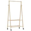 vidaXL riidenagi riiulite ja ratastega 96x45,5x155,5 cm bambusest