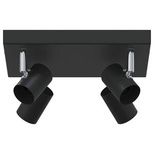 vidaXL Lae kohtvalgusti prožektoritega Must 26,5 x 26 x 11,5 cm Metall