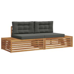 vidaXL V&auml;li diivanikomplekt Looduslik ja antriit 203,5 x 83 x 73 cm