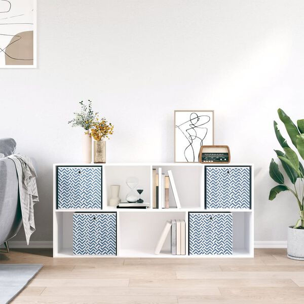 vidaXL kokkupandavad hoiukarbid 4 tk, sinine, 32x32x32 cm, kangas