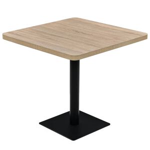 vidaXL kandiline bistroolaud MDF ja teras 80 x 80 x 75 cm, tammevärvi