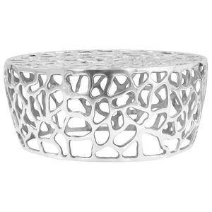 vidaXL kohvilaud valualumiiniumist 70 x 30 cm, hõbedane