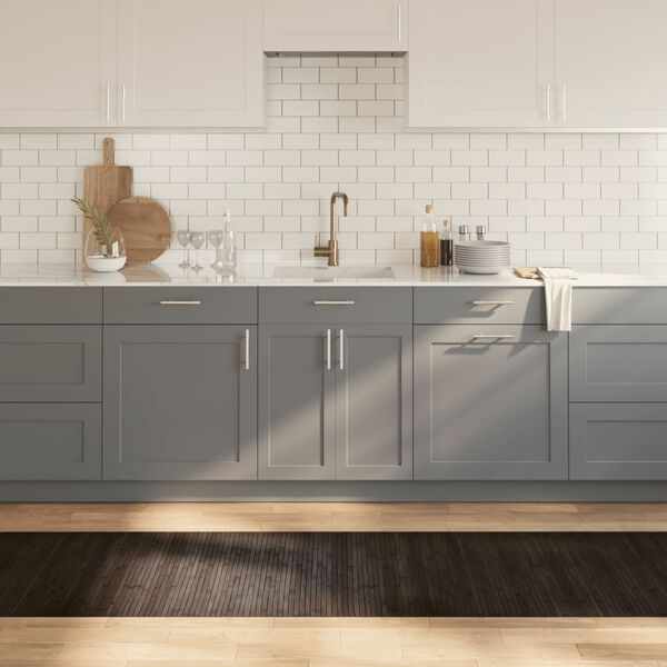 vidaXL vaip, ristk&uuml;likukujuline, tumepruun, 70 x 400 cm, bambus