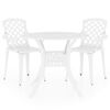 vidaXL 3-osaline bistrookomplekt, valualumiinium, valge