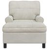 vidaXL Chaise Lounge padjaga cream 91 x 157 x 91 cm Samet