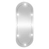 vidaXL seinapeegel LED-tuledega, 25 x 60 cm, klaas, ovaalne